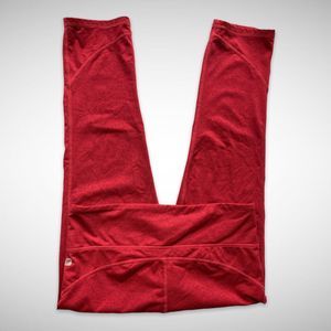 Fabletics Red & Black Striped Capri Legging, Small